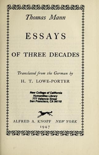 Three essays