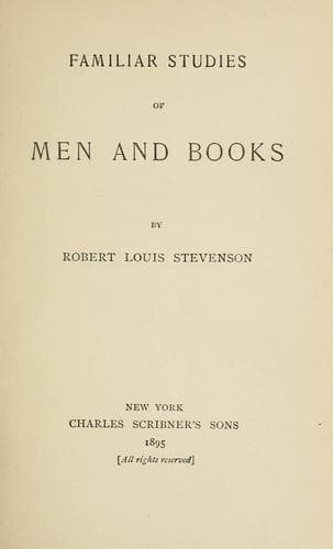 Familiar Studies of Men and Books
