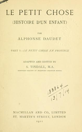 Le Petit Chose (Histoire d'un Enfant)