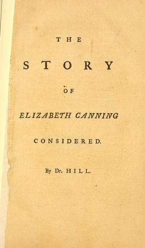The Story of Elizabeth Canning Considered
