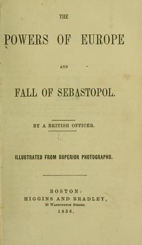 The Powers of Europe and Fall of Sebastopol