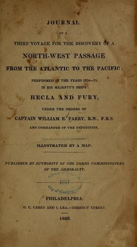 Journal of the Third Voyage for the Discovery of a North-West Passage