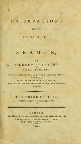 Observations on the Diseases of Seamen