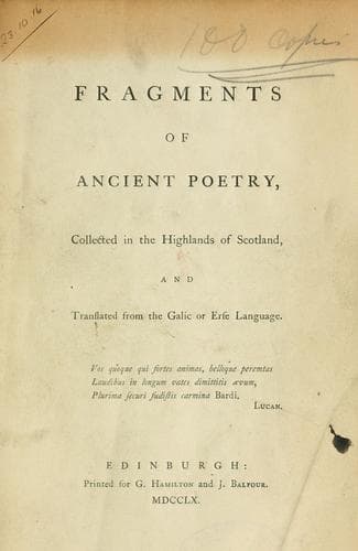Fragments of Ancient Poetry