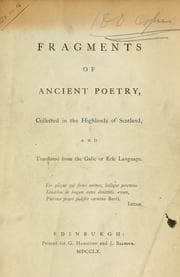 Fragments of Ancient Poetry