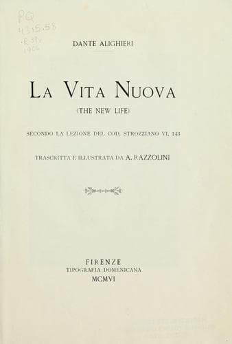 The New Life (La Vita Nuova)