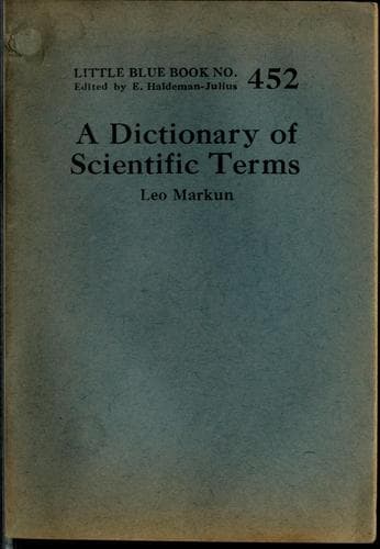A dictionary of scientific terms