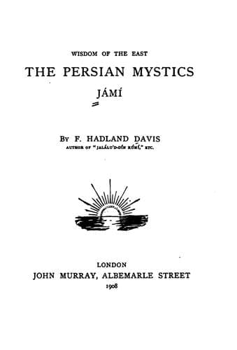 The Persian Mystics: Jámí