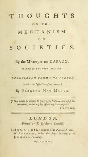 Thoughts on the mechanism of societies
