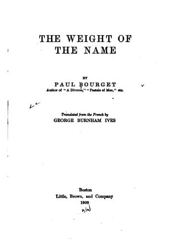 The weight of the name