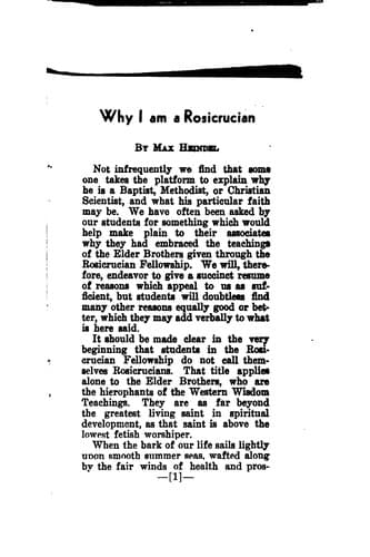 The Rosicrucian Mysteries: An Elementary Exposition of Their Secret Teachings