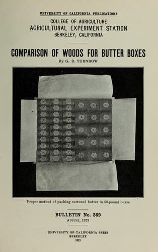 Comparison of Woods for Butter Boxes