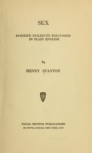 Sex: Avoided subjects Discussed in Plain English