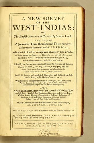 The English-American, His Travail by Sea and Land: or, A New Survey of the West-India's