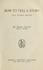 How to Tell a Story, and Other Essays