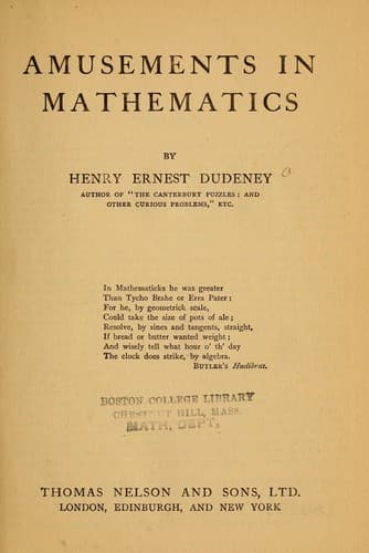Amusements in Mathematics