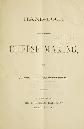 Hand-book on cheese making