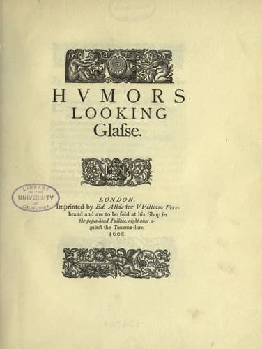 Humors Looking Glasse