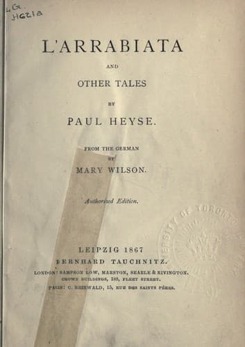 L'Arrabiata and Other Tales