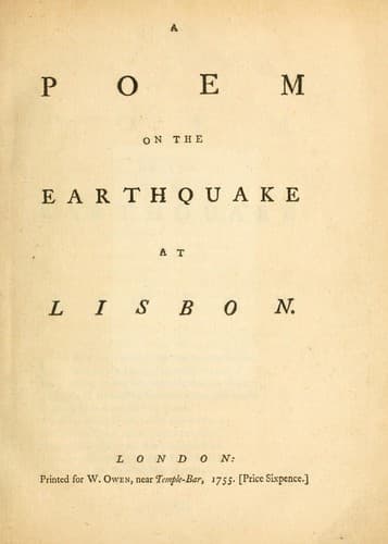 A poem on the earthquake at Lisbon