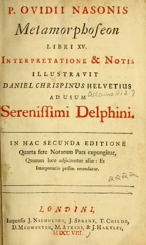 The Metamorphoses of Ovid, Books I-VII