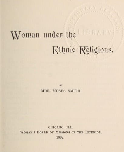 Woman under the ethnic religions