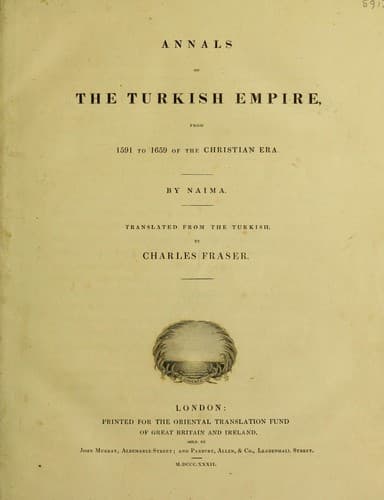 Annals of the Turkish Empire, from 1591 to 1659