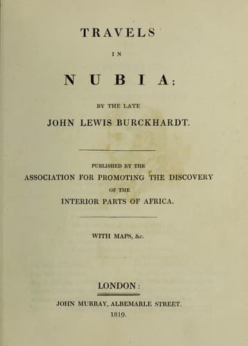 Travels in Nubia