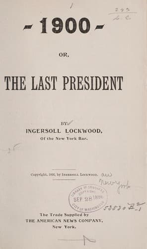 1900; or, The last President
