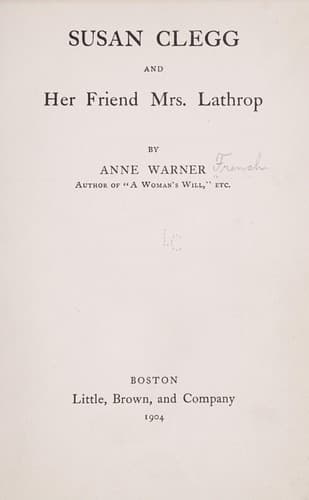 Susan Clegg and Her Friend Mrs. Lathrop