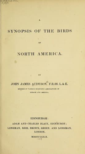A Synopsis of the Birds of North America