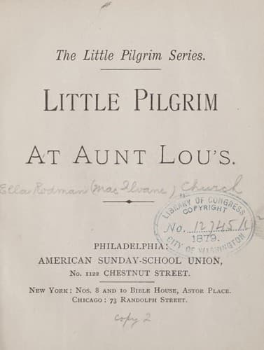 Little Pilgrim at Aunt Lou's
