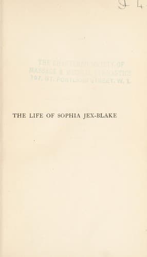 The Life of Sophia Jex-Blake