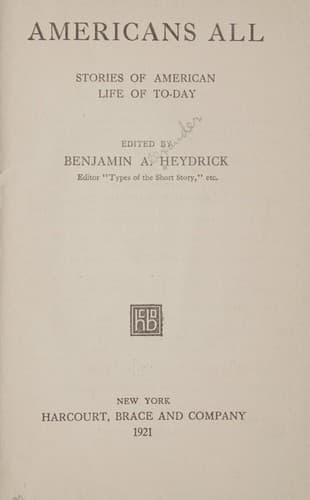 Americans All: Stories of American Life of To-Day