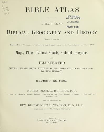 Bible Atlas: A Manual of Biblical Geography and History