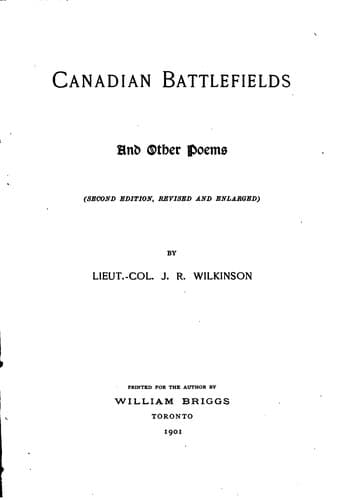 Canadian Battlefields, and Other Poems