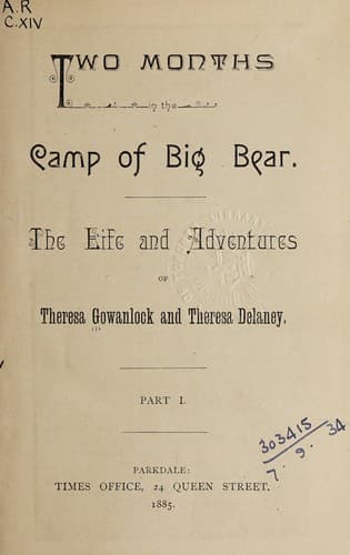 Two Months in the Camp of Big Bear
