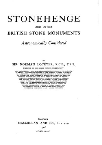 Stonehenge and Other British Stone Monuments Astronomically Considered