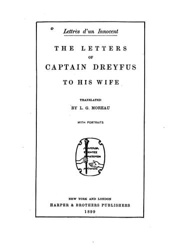 Lettres d'un Innocent: The Letters of Captain Dreyfus to His Wife