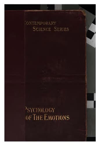 The Psychology of the Emotions