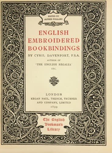 English Embroidered Bookbindings