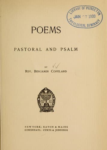 Poems: Pastoral and Psalm