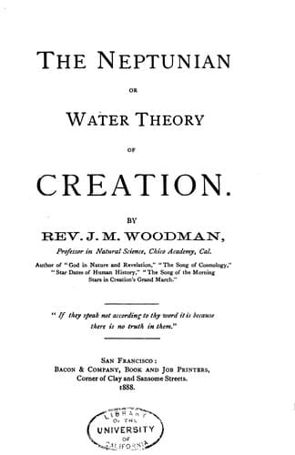 The Neptunian, or Water Theory of Creation
