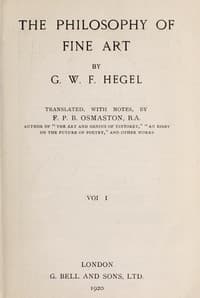 The Philosophy of Fine Art, volume 1 (of 4): Hegel's Aesthetik