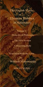 The English works of Thomas Hobbes of Malmesbury, Volume 01 (of 11)