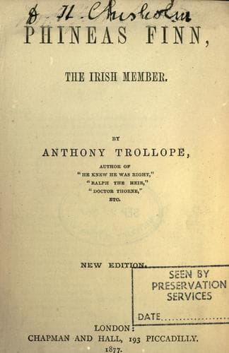 Phineas Finn: The Irish Member