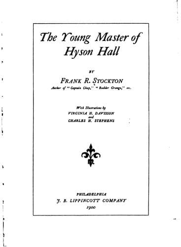 The young master of Hyson Hall