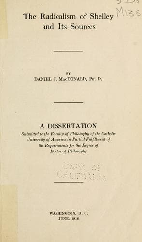 The Radicalism of Shelley and Its Sources