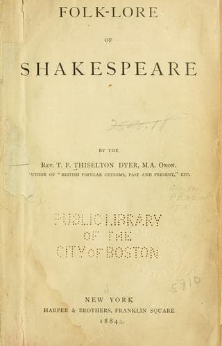 Folk-lore of Shakespeare
