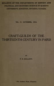 Craft-guilds of the thirteenth century in Paris
